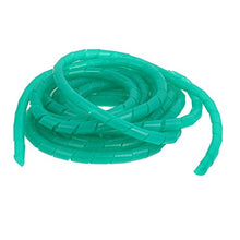Load image into Gallery viewer, Aexit 19mm Dia Electrical equipment Flexible Spiral Tube Cable Wrap Computer Manage Cord Green 6M Long
