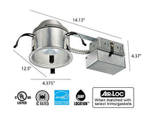 Load image into Gallery viewer, Juno Lighting IC1RLED G4 09LM 120 FRPC 4&quot; IC Rated Remodel Recessed Housing, 30K, 90CRI, 900 lm, 120V, Bright White
