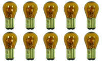 CEC Industries #2357NA (Amber) Bulbs, 12.8/14 V, 28.16/8.26 W, BAY15d Base, S-8 shape (Box of 10)