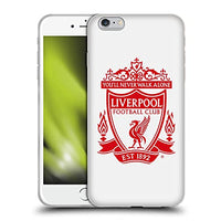 Head Case Designs Officially Licensed Liverpool Football Club White 2 Crest 1 Soft Gel Case Compatible with Apple iPhone 6 Plus/iPhone 6s Plus