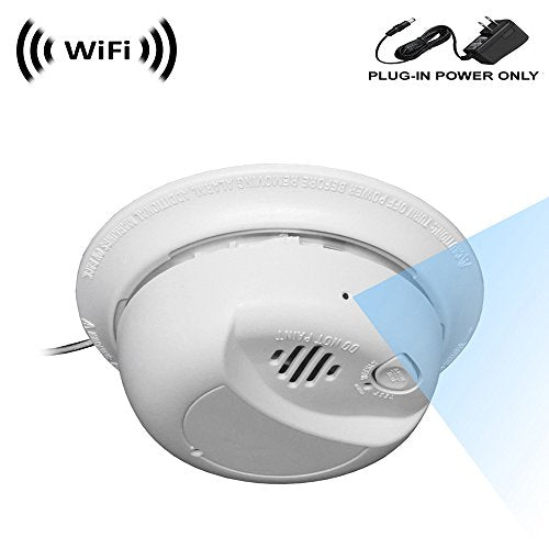 WF-404H: Sony 1080p IMX323 Chip Super Low Light Spy Camera with WiFi Digital IP Signal, Recording & Remote Internet Access, Camera Hidden in a Fake Smoke Detector