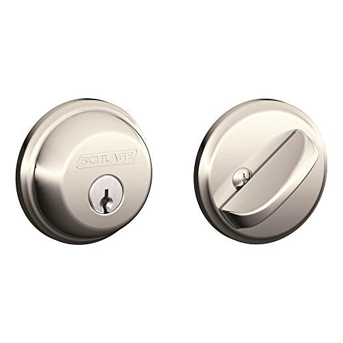 Single Cylinder Deadbolt, Polished Nickel (B60 N 618)