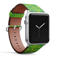 Load image into Gallery viewer, S-Type iWatch Leather Strap Printing Wristbands for Apple Watch 4/3/2/1 Sport Series (42mm) - Vector Background in Brazil Flag Concept
