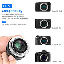 Load image into Gallery viewer, Neewer 35mm F1.7 Large Aperture APS-C Manual Focus Prime Fixed Lens, Compatible with Canon EF-M EOS-M Mount Mirrorless Cameras, Including Canon EOS M M2 M3 M5 M6 M10 M50 M100, M200 etc

