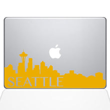 Load image into Gallery viewer, The Decal Guru Seattle Skyline Decal Vinyl Sticker, 15&quot; MacBook Pro (2016 &amp; Newer Models), Yellow (2331-MAC-15X-SY)
