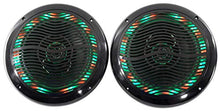 Load image into Gallery viewer, (4) Rockville RMC80LB 8&quot; 800w Black Marine Speakers w Multi Color LED + Remote

