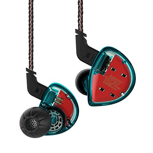 in Ear Monitor Headphones,Yinyoo KZ ES4 in Ear Earphones High Fidelity Noise Cancelling Earbuds Wired Over Ear Stereo Bass Earphones 1DD+1BA Dual Drivers Hybrid HiFi DJ Monitor Headsets(Blue Nomic)
