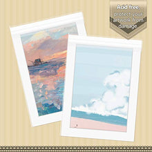 Load image into Gallery viewer, Golden State Art, Pack of 100, Closure Clear Bags with Flap - Fit for 5x7 Mat Matting and Art Prints - Bag Size: 5 1/4 x 7 1/8 in
