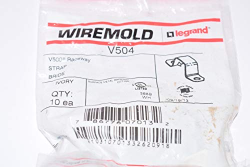 Wiremold V504 Mounting Strap, for Use with 500 Series Raceway, 1 or 2 Holes, Steel
