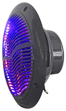 Load image into Gallery viewer, (4) Rockville RMC65LB 6.5&quot; 1200w Black Marine Speakers w/Multi Color LED+Remote
