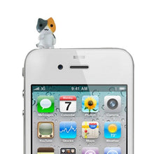 Load image into Gallery viewer, allydrew Anti-dust Cutie Cat Plug for Cellphone, Orange &amp; Gray
