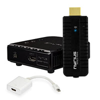 Nyrius Aries Prime Digital Wireless HDMI Transmitter & Receiver System for HD 1080p 3D Video Streaming, Laptops, PC, Cablebox, Satellite, Blu-ray, DVD, PS3 (NPCS549) & Bonus Mini Display Port