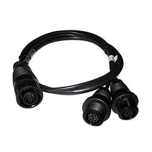 Load image into Gallery viewer, Humminbird 720104-1 Humminbird 720104-1 14 M SILR Y 14-Pin SOLIX/Onix MEGA and Non-MEGA SI Left Right Splitter Cable
