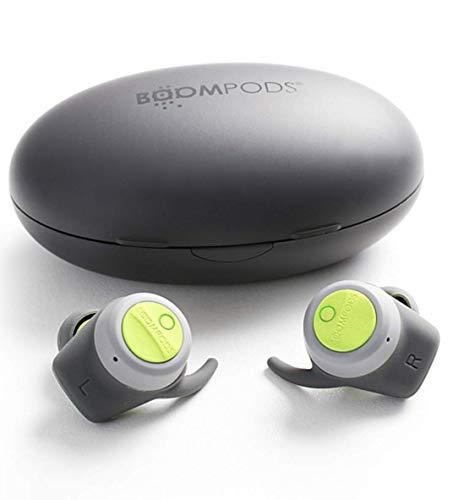 Boompods Boombuds True Wireless Earbuds - Best Sports Headphones, Bluetooth, Magnetic Charging Case, Water/Sweat Resistant IPX 4, Instant Connect TWS.