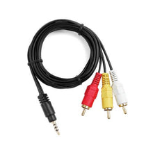 Load image into Gallery viewer, 3.5mm to 3RCA AV A/V Audio Video TV Cable/Cord/Lead for Toshiba Camcorder Camera

