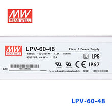 Load image into Gallery viewer, MeanWell LPV-60-48 Power Supply - 60W 48V _ IP67
