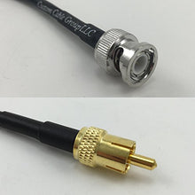 Load image into Gallery viewer, 12 inch RG188 BNC MALE to RCA MALE Pigtail Jumper RF coaxial cable 50ohm Quick USA Shipping

