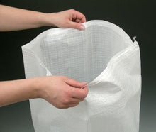 Load image into Gallery viewer, 18-1/2&quot; x 36&quot; Woven Polypropylene Sandbags - White (100 Bags) - AB-30-2-154
