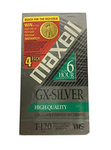 Load image into Gallery viewer, Maxell GX-Silver T-120 6 Hour VHS VCR Blank Tapes | 4 Pack
