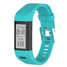 Load image into Gallery viewer, ECSEM Replacement Soft Silicone Bands and Straps Compatible with Garmin vivosmart HR+ ONLY (not for vivosmart hr) (2pc(Blue+ Teal))

