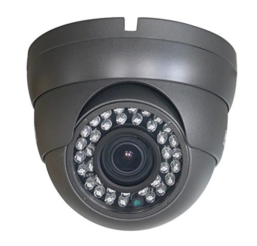 SPT INS-D825VH-C 2 AXIS Varifocal IR Dome Camera 550TVL 1/3-Inch 760H Super Sensitivity CCD 2.8-12mm Lens (Gray)