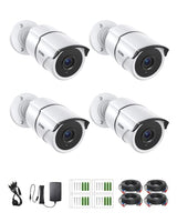 ZOSI 4PACK 1920TVL 1080P HD TVI Security Cameras 120ft Night Vision CCTV Cameras Home Security Day/Night Waterproof Camera for 720P,1080P,5MP,4K HD-TVI Analog DVR Systems