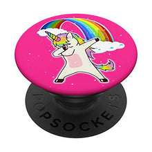 Load image into Gallery viewer, Unicorn Dab Dance with Rainbow PopSockets Swappable PopGrip
