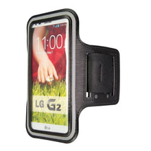 Load image into Gallery viewer, kwmobile Sport Armband for LG G2 Jogging Running Sport Bag Fitness Band with Key Compartment in The Sport Armband in Black
