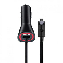 Load image into Gallery viewer, K20 V Compatible 3.1Amp Rapid Car Charger DC Power Adapter with USB Port Micro USB with Touch Activated LED Light Coiled Cable for LG K20 V
