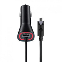 K20 V Compatible 3.1Amp Rapid Car Charger DC Power Adapter with USB Port Micro USB with Touch Activated LED Light Coiled Cable for LG K20 V