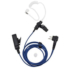 Load image into Gallery viewer, abcGoodefg 2 Pin Surveillance Earpiece Headset PTT Mic for Motorola 2 Way Radio CP200,CP185, CP200D, GP300,CLS1110,CLS1410 Blue
