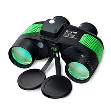 Load image into Gallery viewer, ESSLNB 7X50 Marine Binoculars IPX7 Waterproof Binoculars for Boating with Illuminated Rangefinder and Compass BAK4 Prism FMC Military Floating Binoculars for Navigation Hunting w/Bag and Strap
