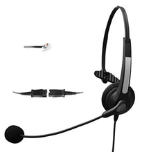 Load image into Gallery viewer, 4Call K700NQCMB Mono RJ Telephone Headset Headphone + Noise Canceling Mic + Quick Disconnect for Plantronics M10 M22 Vista Adapter and Cisco 7975 9971 Office Landline Desk IP Phones
