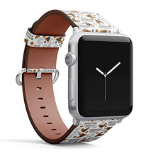 Load image into Gallery viewer, Compatible with Big Apple Watch 42mm, 44mm, 45mm (All Series) Leather Watch Wrist Band Strap Bracelet with Adapters (Miniature Pinscher Dog Breed)
