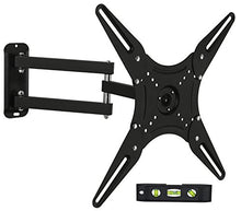 Load image into Gallery viewer, Mount-It TV Wall Mount Full Motion LCD, LED 4K TV Swivel Bracket for 23-55 inch Screen Size, Compatible with VESA 400x400, 66 lbs Capacity (MI-2065L), Black
