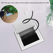 Load image into Gallery viewer, Cable Square Outlet, Aluminium Messy Cords Organizer with Built-in Cut-Free Brush Child-Safe Structure for Management Wire and Cable in Home Office (Small)
