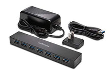 Load image into Gallery viewer, Kensington USB 3.0 7-Port Hub, Transfer speeds up to 5Gbps - 3amps for Fast Charge Smartphones &amp; Tablets, Plug and Play Installation, HP, Dell, Windows, MacBook Compatible
