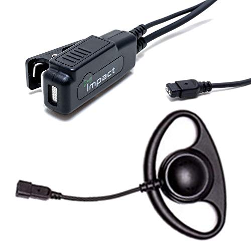 Impact M1-G1W-D2 Gold Series 1-Wire Surveillance Earpiece Kit for Motorola 2-Pin CLS1110 1410 CP200D HYT TC-508 Bearcom BC130 BC95 BC250D Walkie Talkie Radios (See Description for Compatibility)