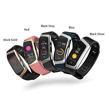 Load image into Gallery viewer, E18 Smart Bracelet Heart Rate Monitor Fitness Tracker Life Waterproof IP67 Sports Wristwatch for Android and iOS Smart Watch Men (Black Silver)
