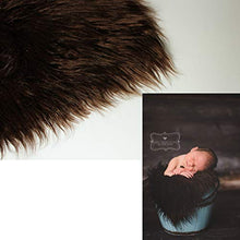 Load image into Gallery viewer, Faux Mongolian Fur Photography Prop, Newborn Prop, Basket Stuffer, Layering Blanket, Rug (Medium, 20&quot;x36&quot;, Chocolate Brown)
