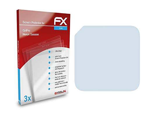 atFoliX Screen Protection Film Compatible with GoPro Hero4 Session Screen Protector, Ultra-Clear FX Protective Film (3X)