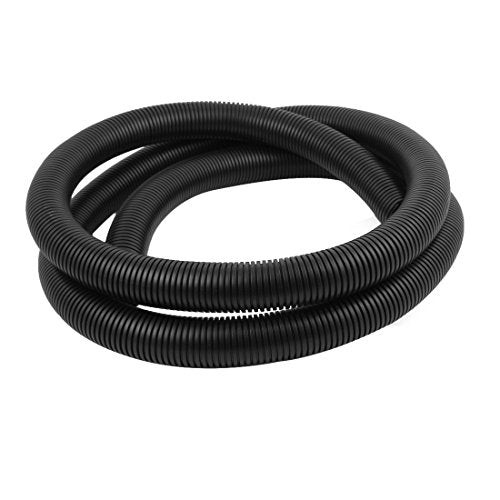 Aexit Black 42mm Cord Management x 35mm Flexible Split Corrugated Tubing Wire Cable Conduit Tube Cable Sleeves Pipe 9.8Ft