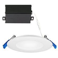 Load image into Gallery viewer, GetInLight Slim Dimmable 4 Inch LED Recessed Lighting, Round Ceiling Panel, Junction Box Included, 4000K(Bright White), 9W(45W Equivalent), 600lm, White Finished, cETLus Listed, IN-0303-2-WH-40
