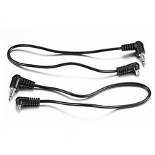 Load image into Gallery viewer, (2 PCS) 3.5mm to Male Flash PC Sync Cable,12-Inch/30CM 3.5mm Plug to Male Flash Sync Cord for Camera Photography Connector
