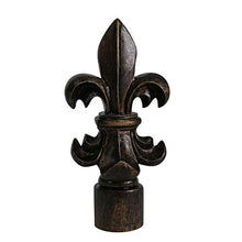 Load image into Gallery viewer, Urbanest Fleur de Lis Lamp Finial, 3-inch Tall, Antique Bronze
