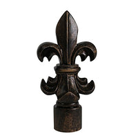 Urbanest Fleur de Lis Lamp Finial, 3-inch Tall, Antique Bronze