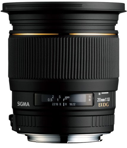 Sigma 20mm f/1.8 EX DG RF Aspherical Wide Angle Lens for Canon Digital SLR Cameras (OLD MODEL)