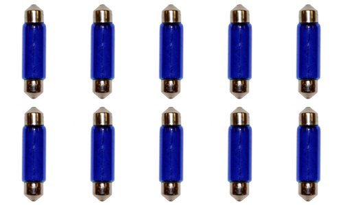 CEC Industries E211-2B (Blue) Bulbs, 12.8 V, 12.416 W, EC11-5 Base, T-3 shape (Box of 10)