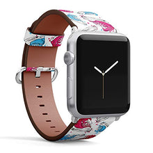 Load image into Gallery viewer, S-Type iWatch Leather Strap Printing Wristbands for Apple Watch 4/3/2/1 Sport Series (38mm) - Watercolor Sneaker Pattern
