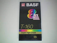 BASF T-160 Extra Quality 8 Hour Blank VHS Video Cassette Recording Tape